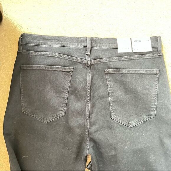 Agolde NWT Nico High Rise Black Slim Fit Cropped Denim Jeans - Picture 10 of 13